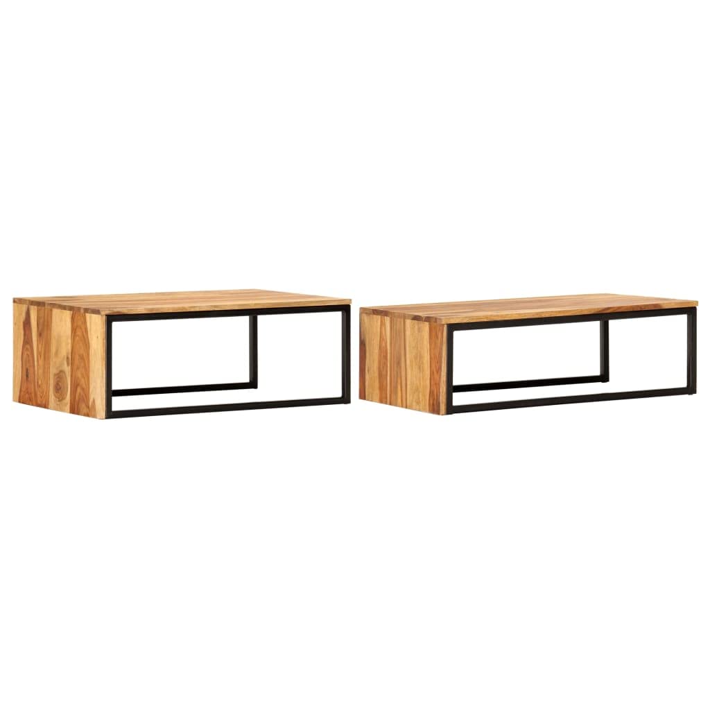 2 pcs Solid Sheesham Wood Nesting Tables E175
