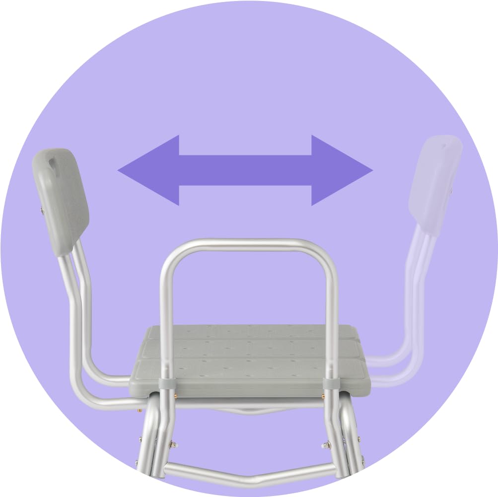 Adjustable Transfer Bench with Slip-resistant Feet W55086