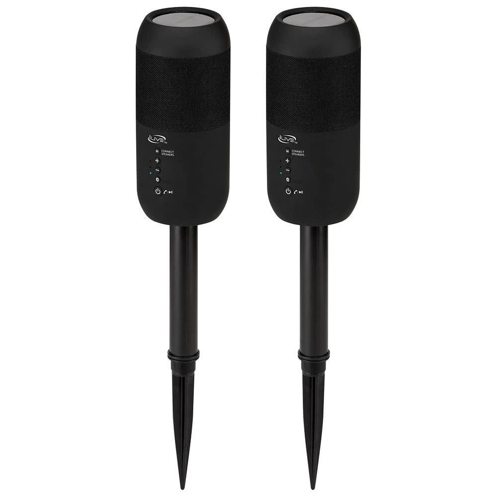 Black Waterproof Indoor and Outdoor Speakers, 2 Count V49215