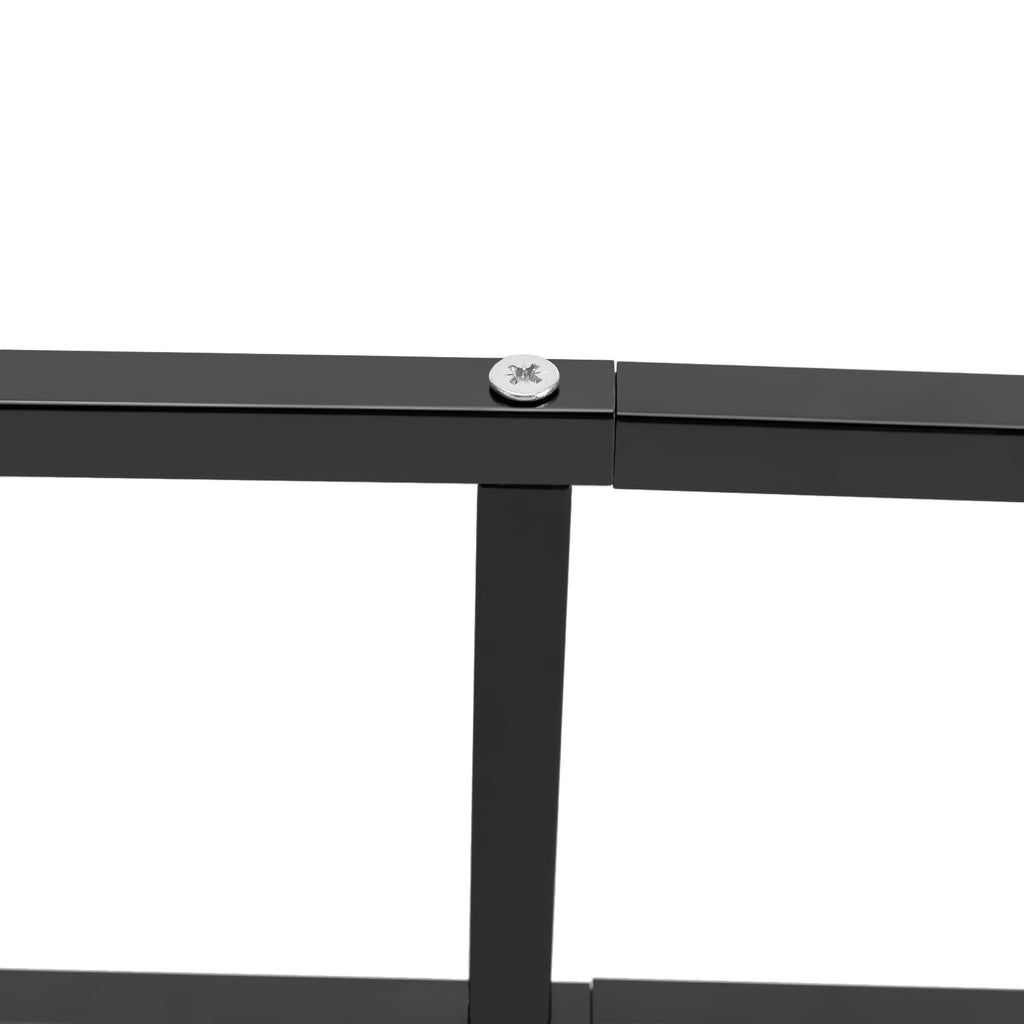 34 Inch Black Metal Media Storage Rack Z663