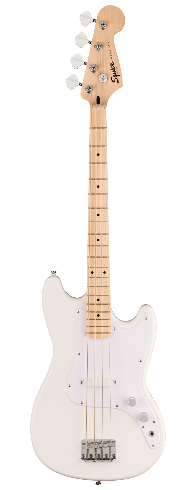 Arctic White Bass Guitar with Amplifier and Cable Q29973