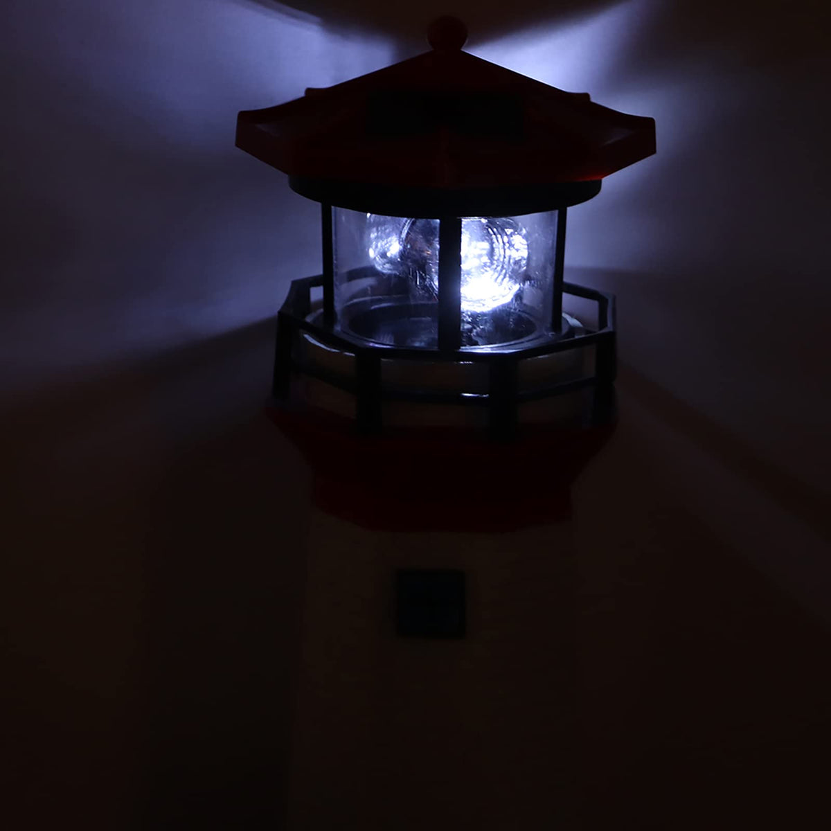 Solar Powered Rotating Lighthouse Decoration D8524