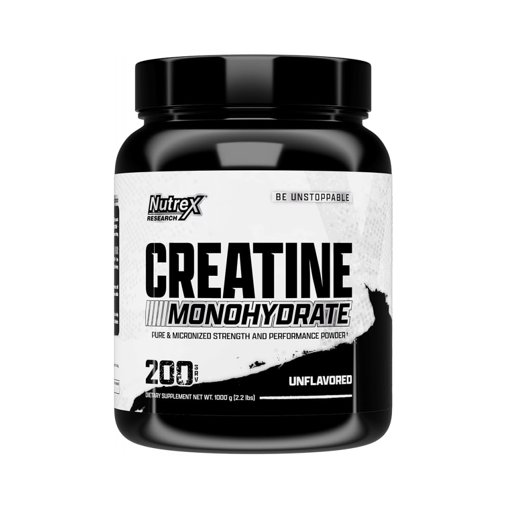 Micronized Creatine Monohydrate Powder 200 Servings 1KG Unflavored L431123