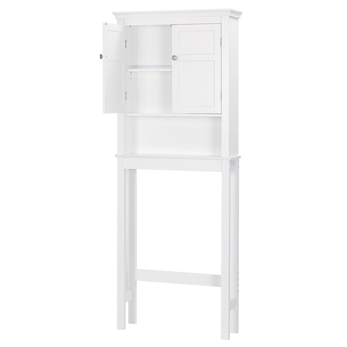 Over the Toilet Storage Cabinet with Doors and Adjustable Shelf V191353