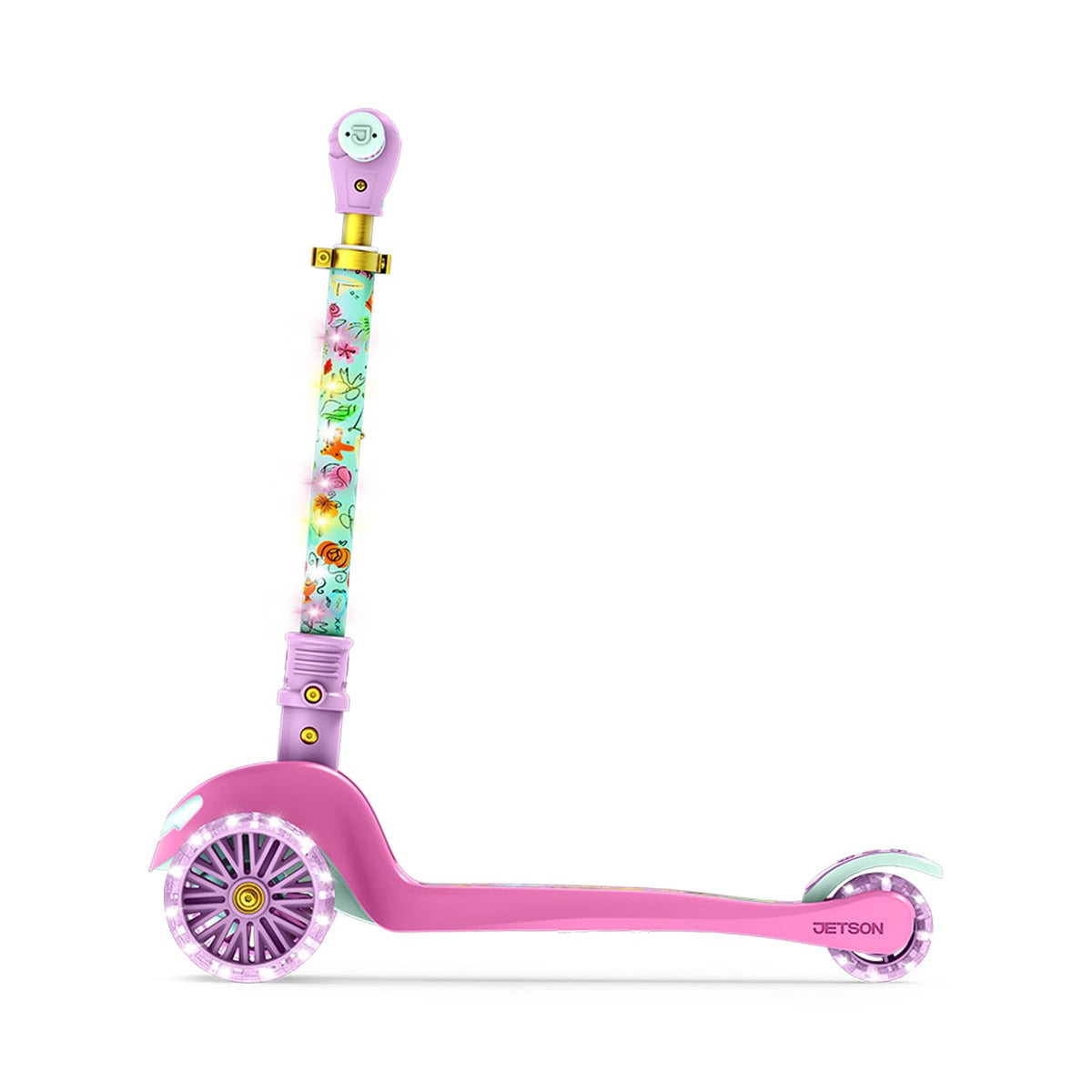 Kids Kick Scooter with LED Lights and Light-Up Wheels F160011