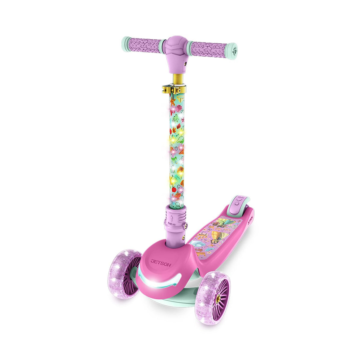 Kids Kick Scooter with LED Lights and Light-Up Wheels F160011