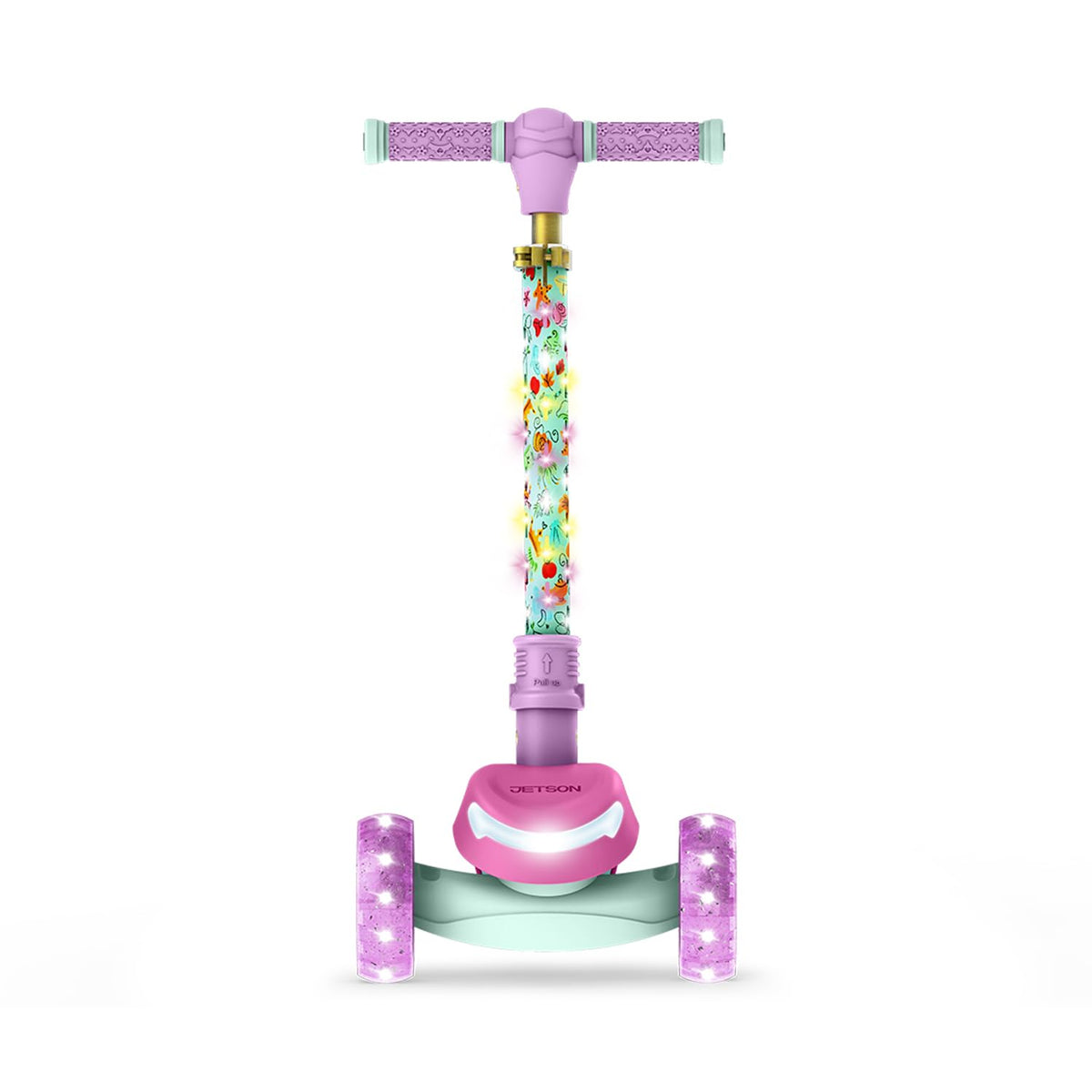 Kids Kick Scooter with LED Lights and Light-Up Wheels F160011