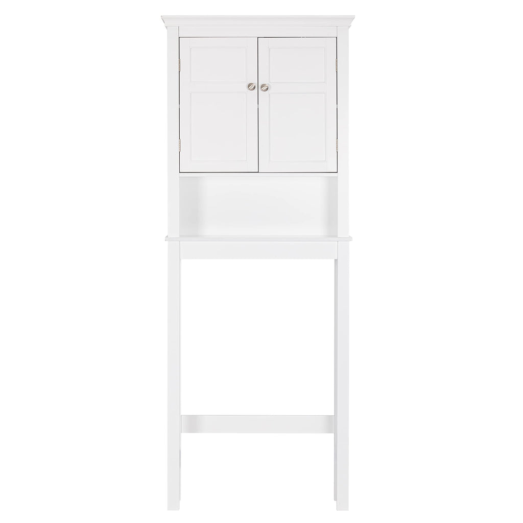 Over the Toilet Storage Cabinet with Doors and Adjustable Shelf V191353