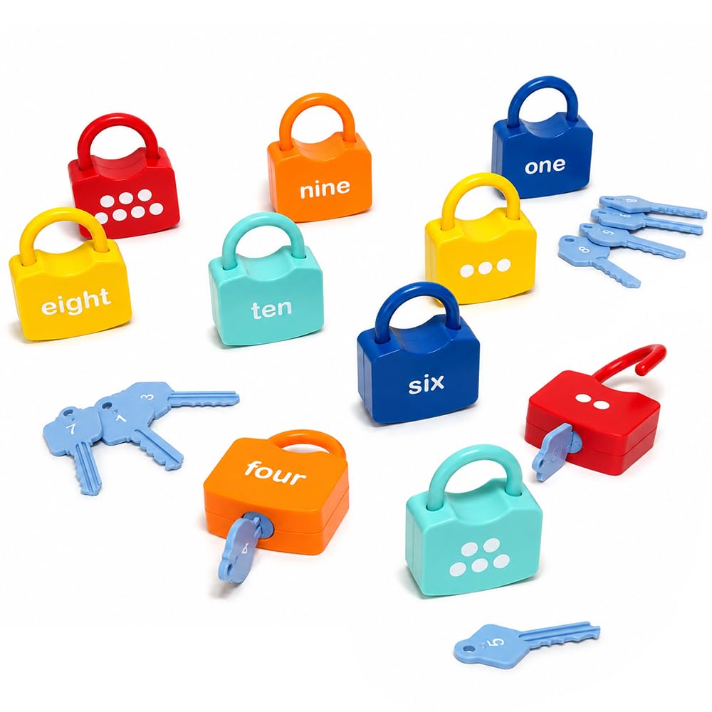 Number Learning Locks with Keys Counting Toys G846056