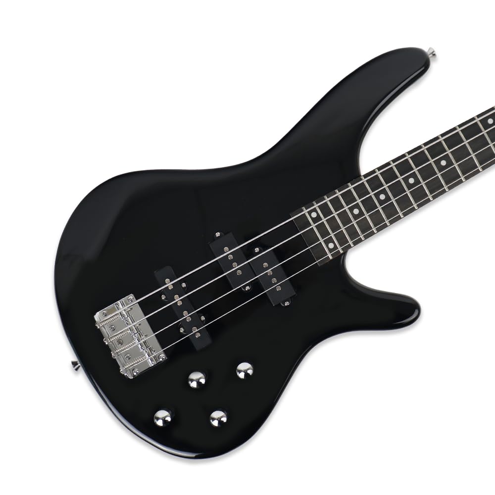 Black Full Size 24 Fret 4 String PJ Electric Bass Guitar V895422