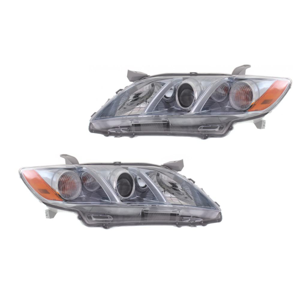 Toyota Camry 2007 2008 2009 Headlight Assembly Driver and Passenger Side Pair M12270