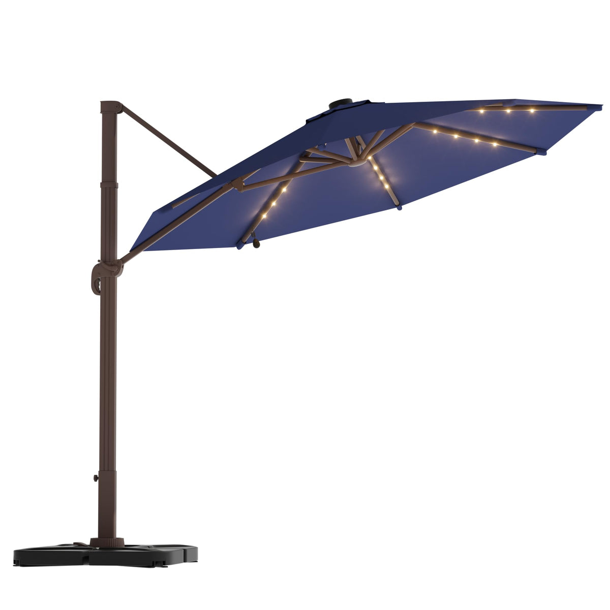 Cantilever Umbrella with Base and Lights Y62819