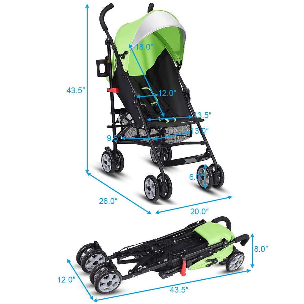 Lightweight Compact Travel Stroller Green Z831510