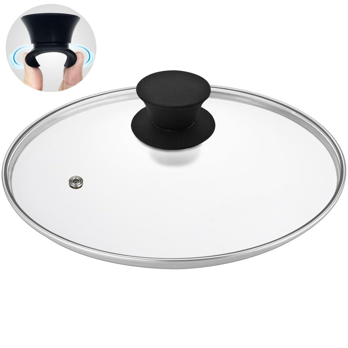 Tempered Glass Lid with Heat Resistant Handle 10.25 In Y98044