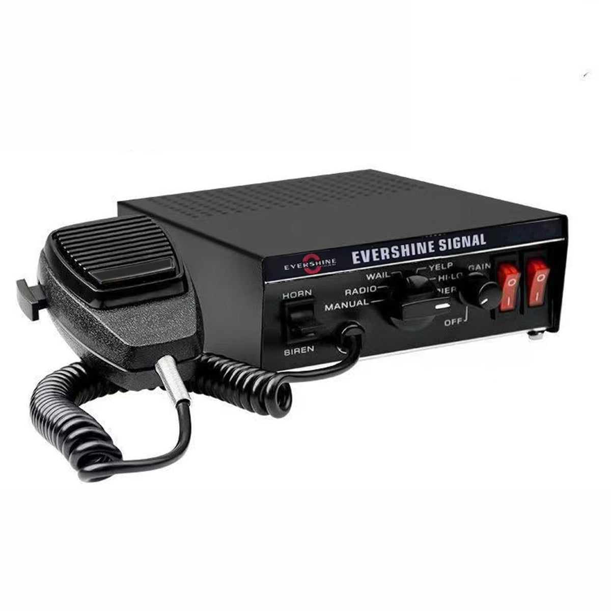 12V 100W Siren PA System Kit with Amplifier Speaker Microphone 7 Tones G889980