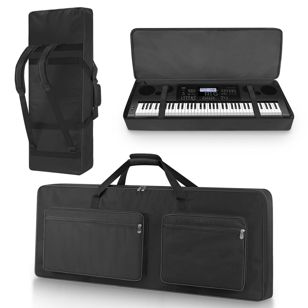 76 Key Piano Keyboard Case Bag with 4-Pocket (Black) P218