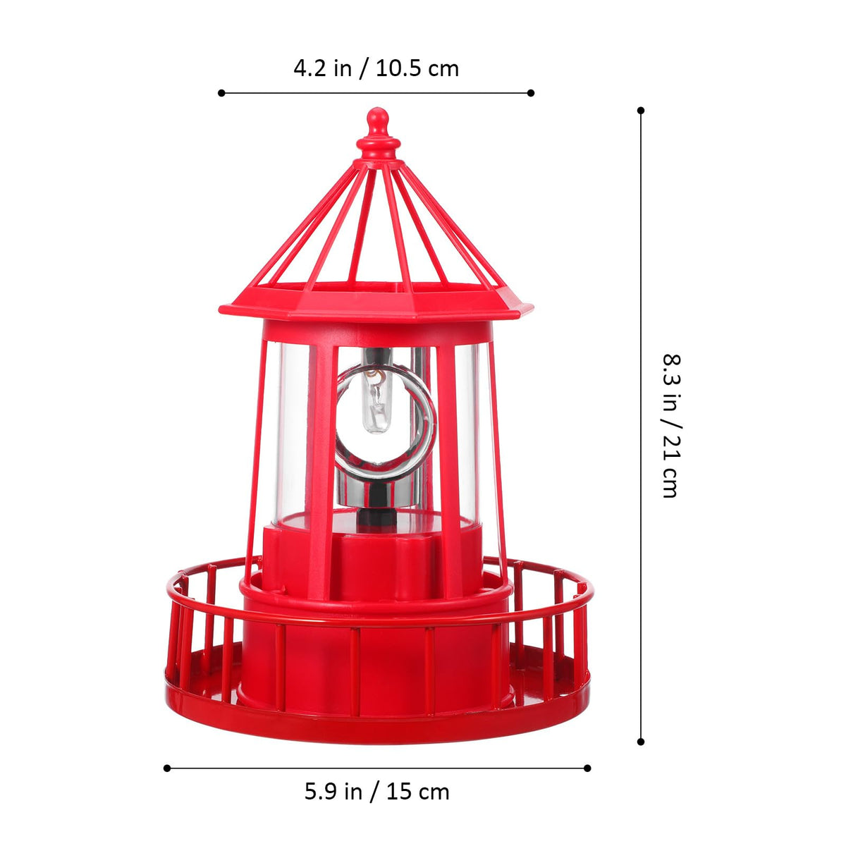 Solar Rotating Lighthouse Garden Light F72255