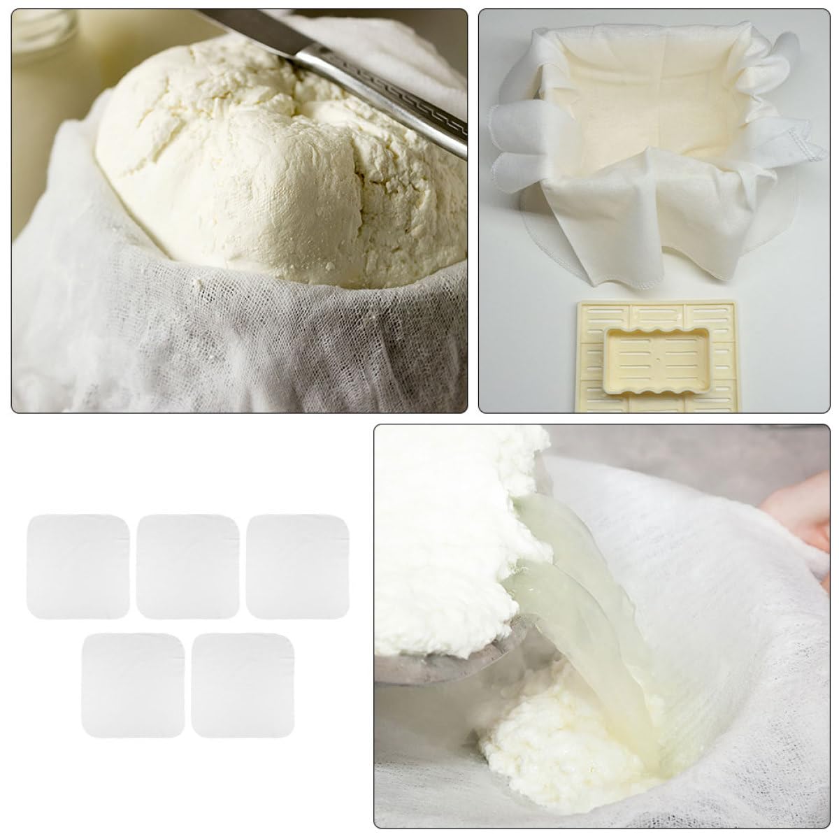 Cotton Gauze Filter Cloth 45x45cm 5pcs G99768