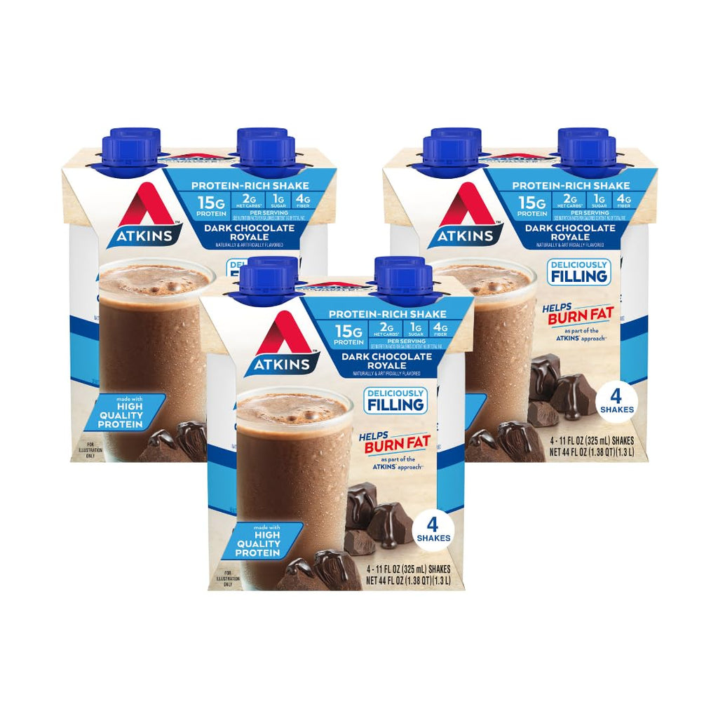Dark Chocolate Protein Shake & Iced Coffee Protein Shake, 15g Protein, 12 Count B525