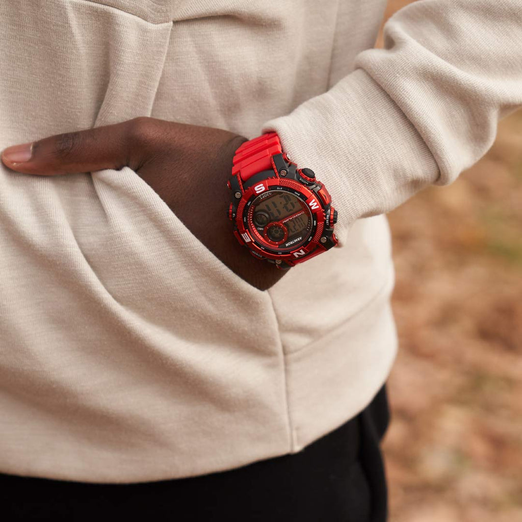 Digital Chronograph Resin Strap Watch K327