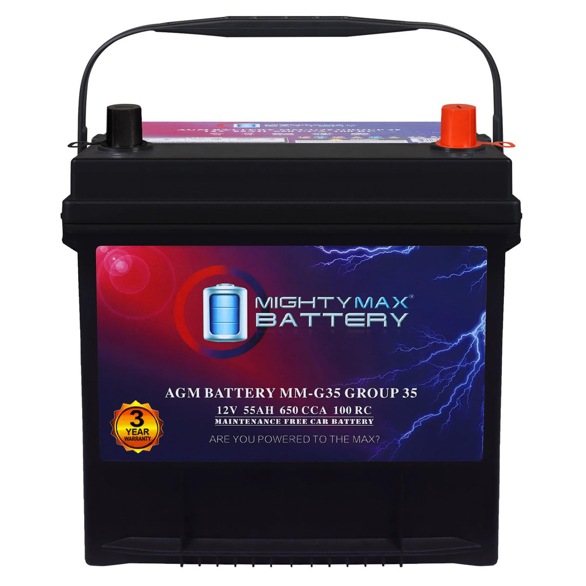 12V 55Ah AGM Replacement Battery Y310840
