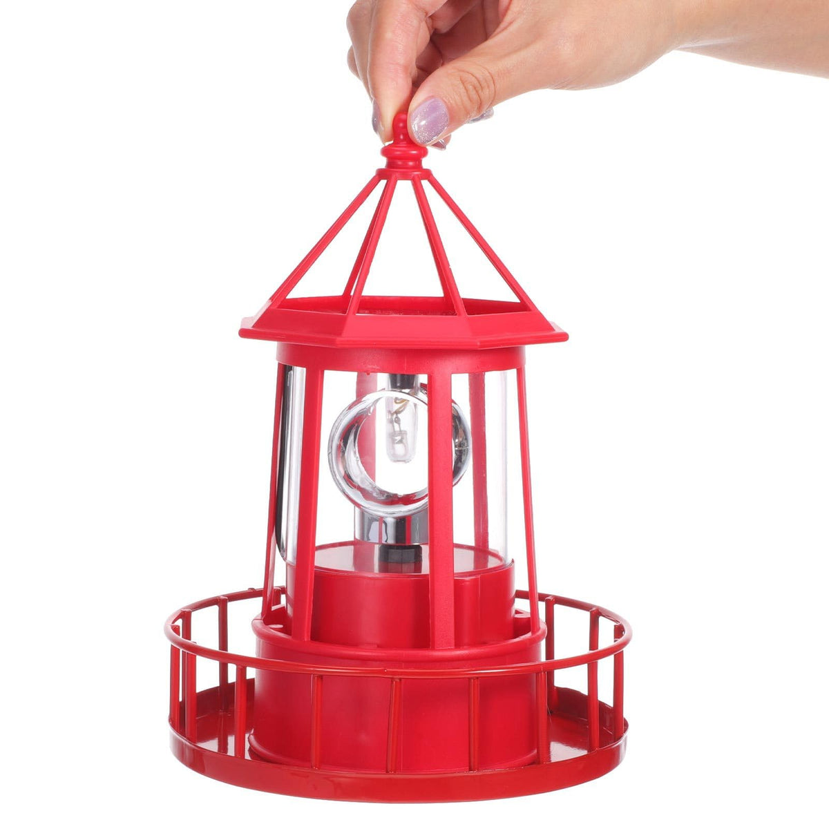 Solar Rotating Lighthouse Garden Light F72255