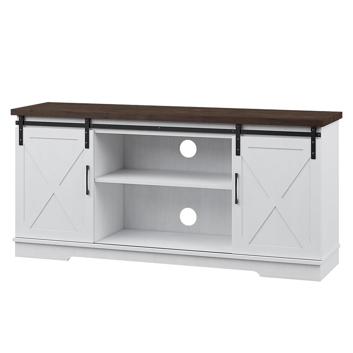 Farmhouse TV Stand Entertainment Center for 65 Inch TV A60599