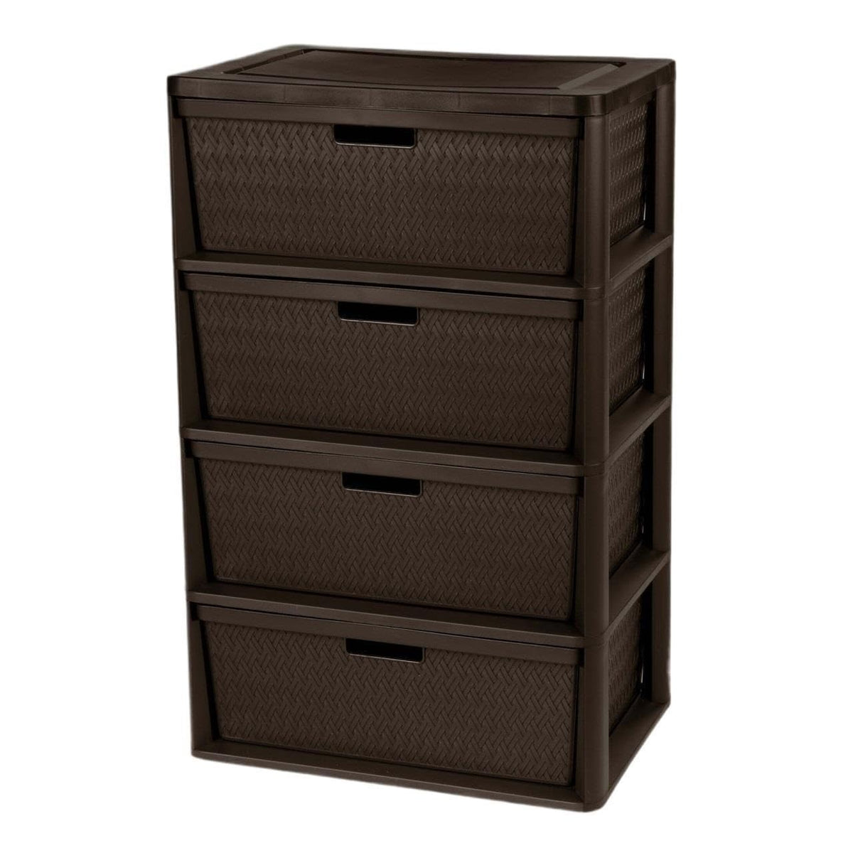 Brown 4 Drawer Storage Tower C408877