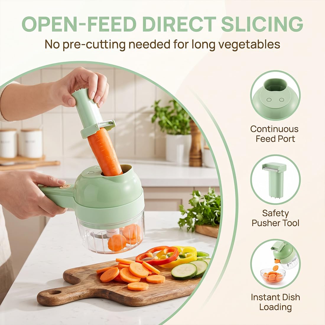 4 in 1 Handheld Electric Vegetable Cutter U454796