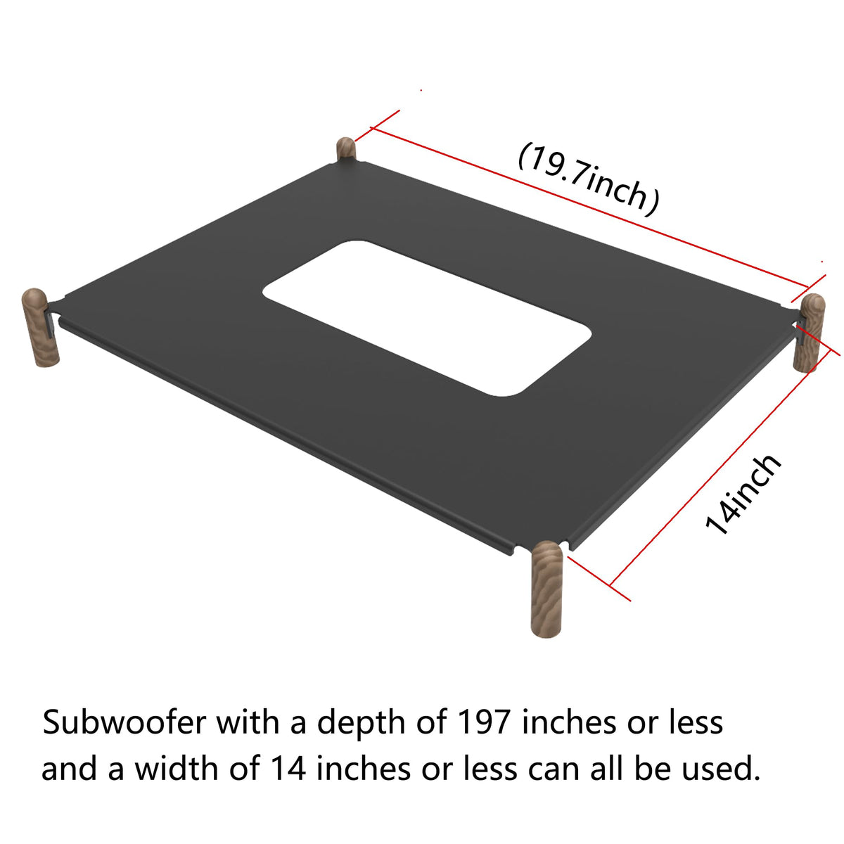 Subwoofer Stand 14" W×19.7" D G4034