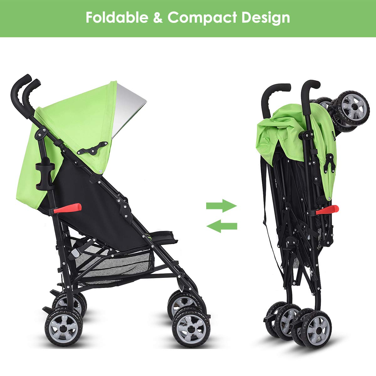 Lightweight Compact Travel Stroller Green Z831510
