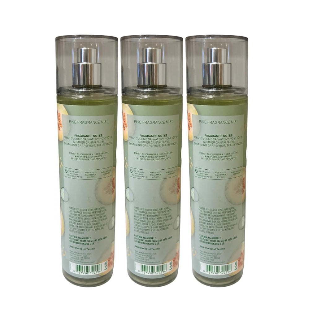 Cucumber Melon Fine Fragrance Mist 8oz Pack of 3 E422