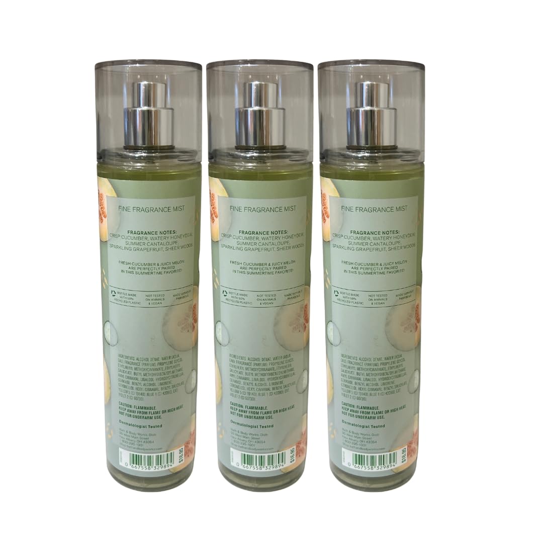 Cucumber Melon Fine Fragrance Mist 8oz Pack of 3 E422