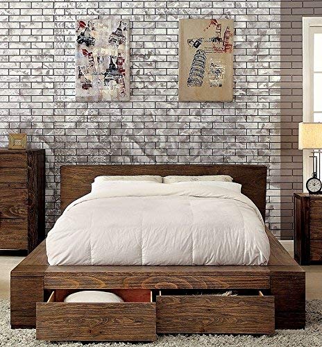 California King Walnut Platform Bed R279966