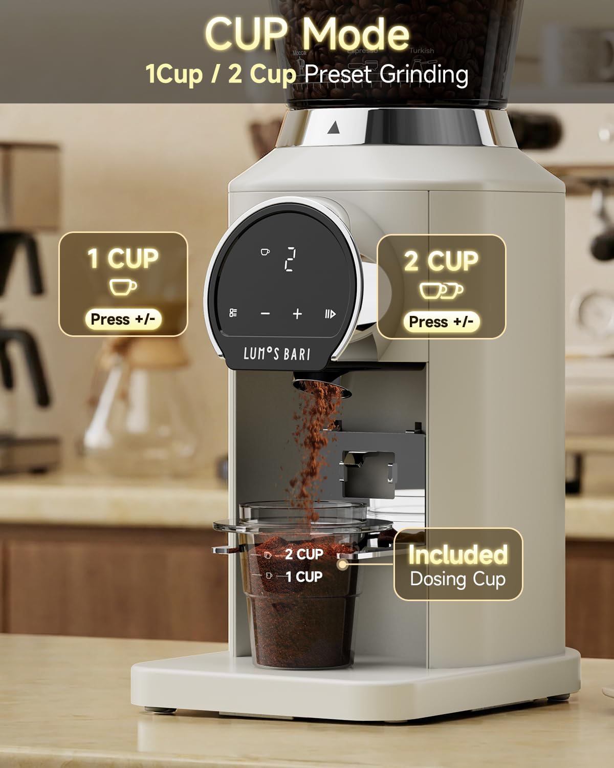 Conical Burr Coffee Grinder, 34 Settings P6459