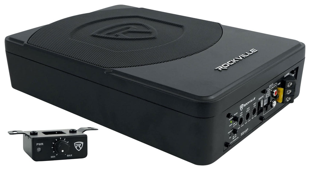 10" Powered Under-Seat Subwoofer with Amp Wiring Kit J913
