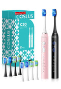 Electric Toothbrush 2PCS Black Pink H504