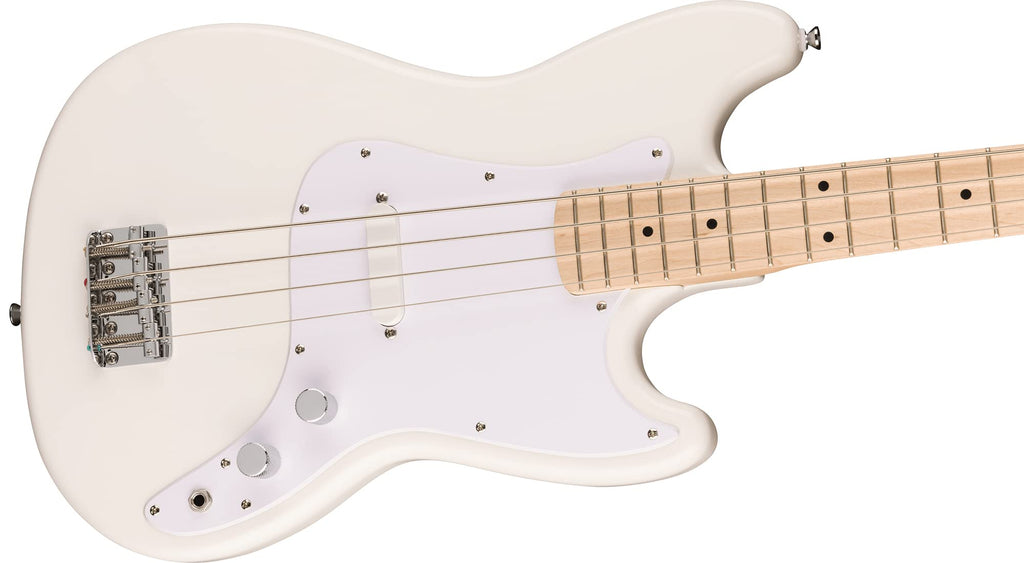 Arctic White Bass Guitar with Amplifier and Cable Q29973