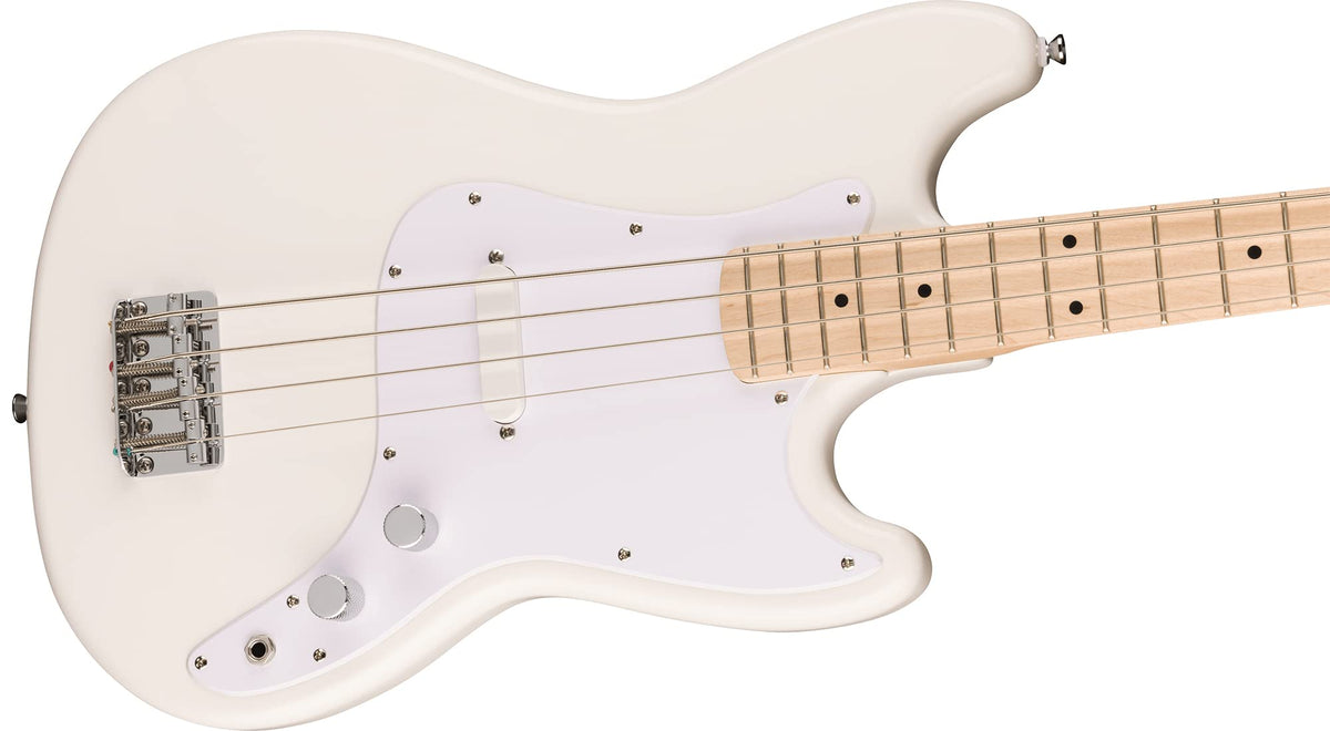 Arctic White Bass Guitar with Amplifier and Cable Q29973