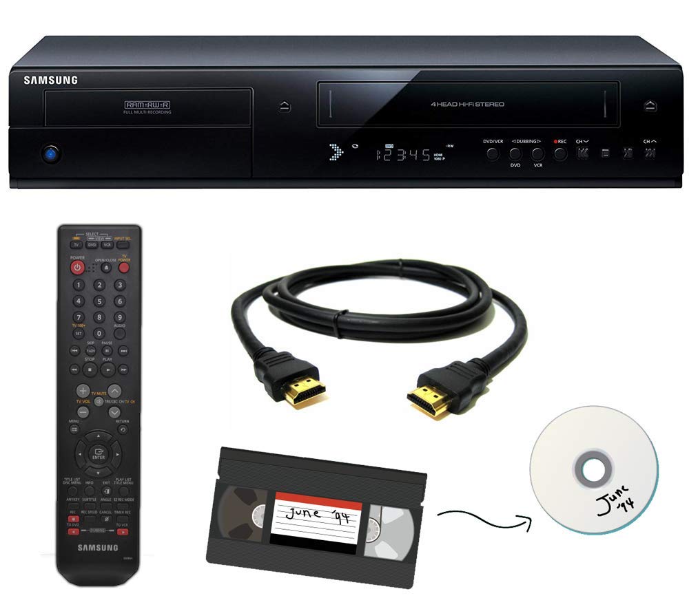 VHS to DVD Recorder VCR Combo with Remote M57720