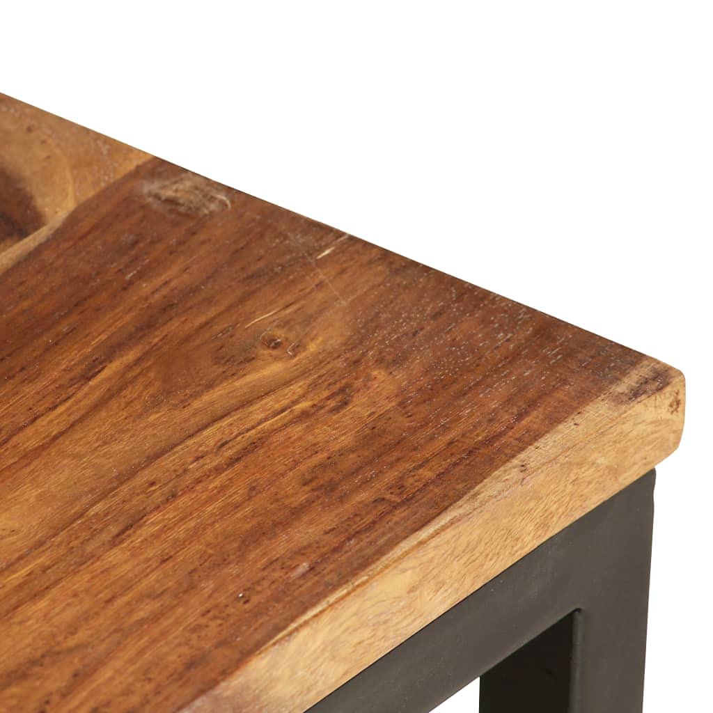 Brown Solid Sheesham Wood Nesting Coffee Table Set of 2 J7062