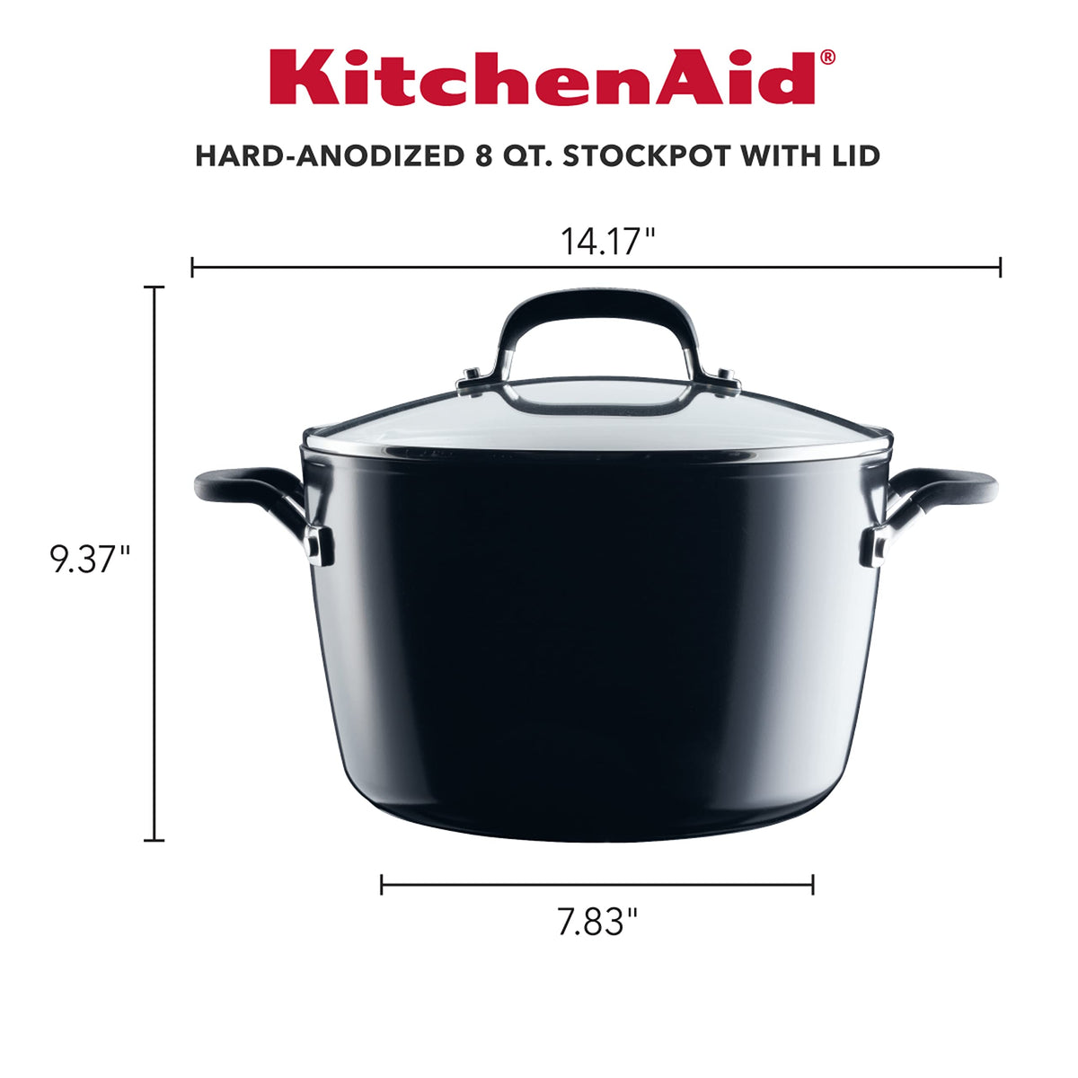 Hard Anodized Nonstick 8-Quart Stock Pot with Lid S8610