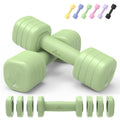 Adjustable Dumbbell Set of 2, 4 in 1 Free Weights with Soft Rubber Handle O349