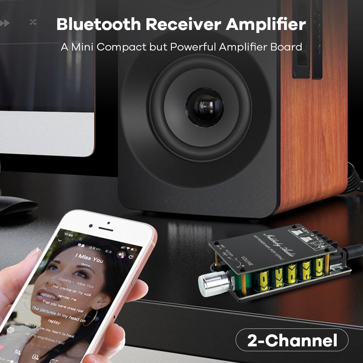 200W Bluetooth 5.0 Stereo Dual Channel Mini Amp Board O617885