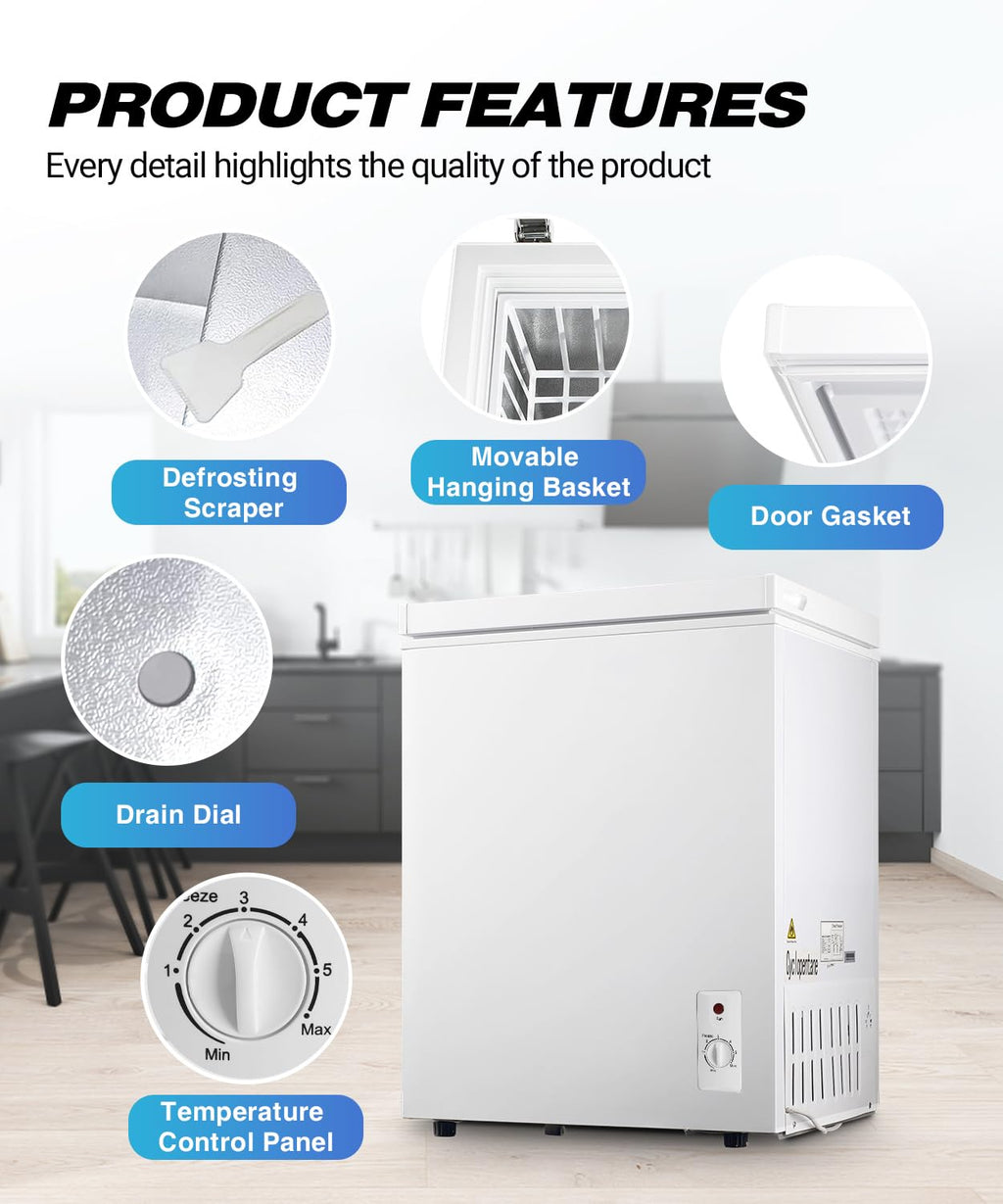 5 Cubic Feet Chest Freezer T405