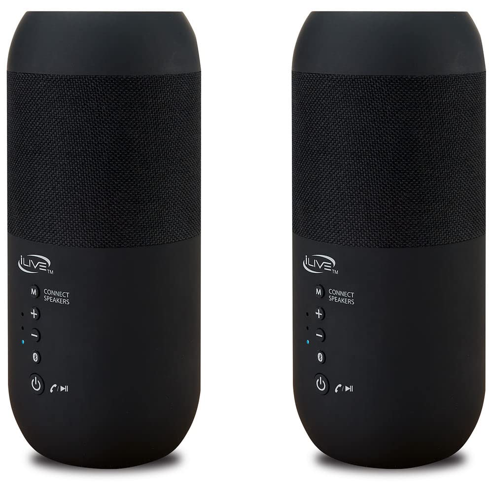 Black Waterproof Indoor and Outdoor Speakers, 2 Count V49215