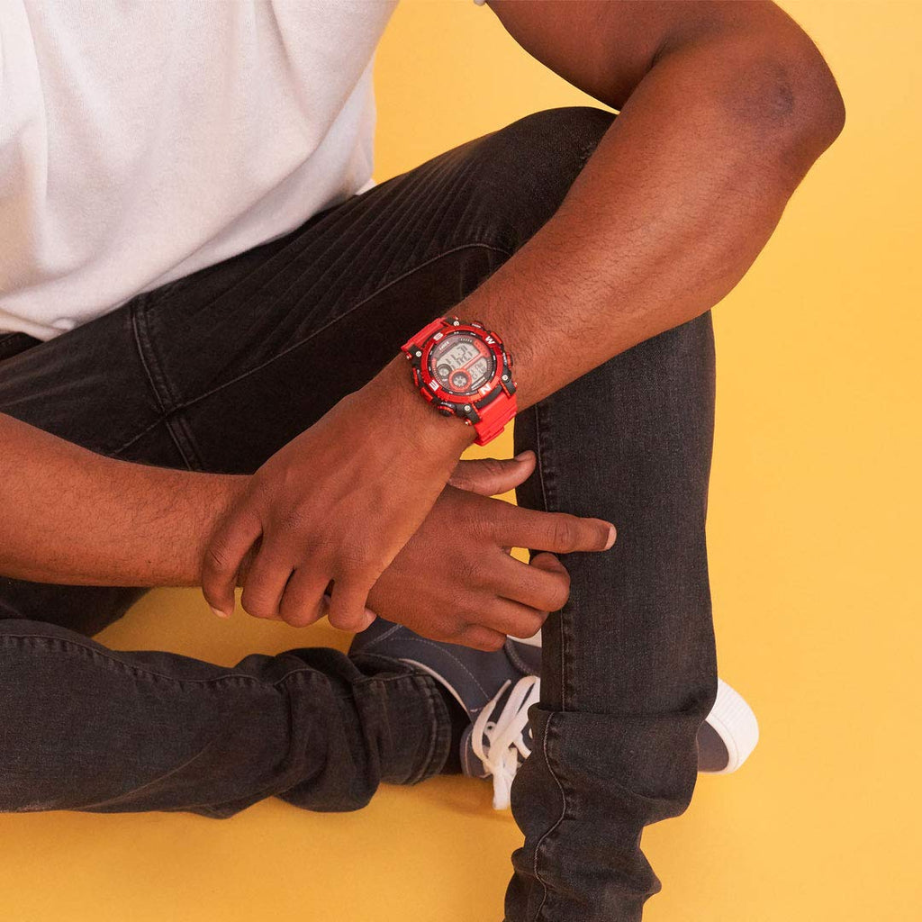 Digital Chronograph Resin Strap Watch K327