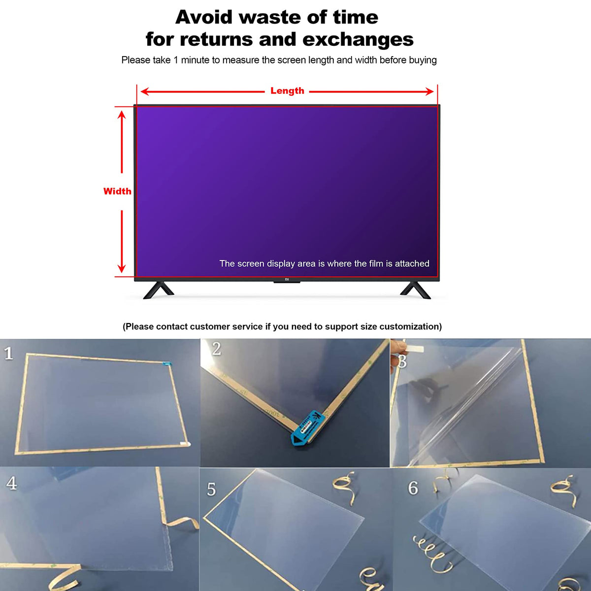 Anti-Glare Screen Protector for 32-75 Inch TV W6635