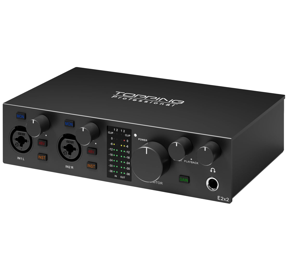 USB Audio Interface with 48V Phantom Power, Black G52728