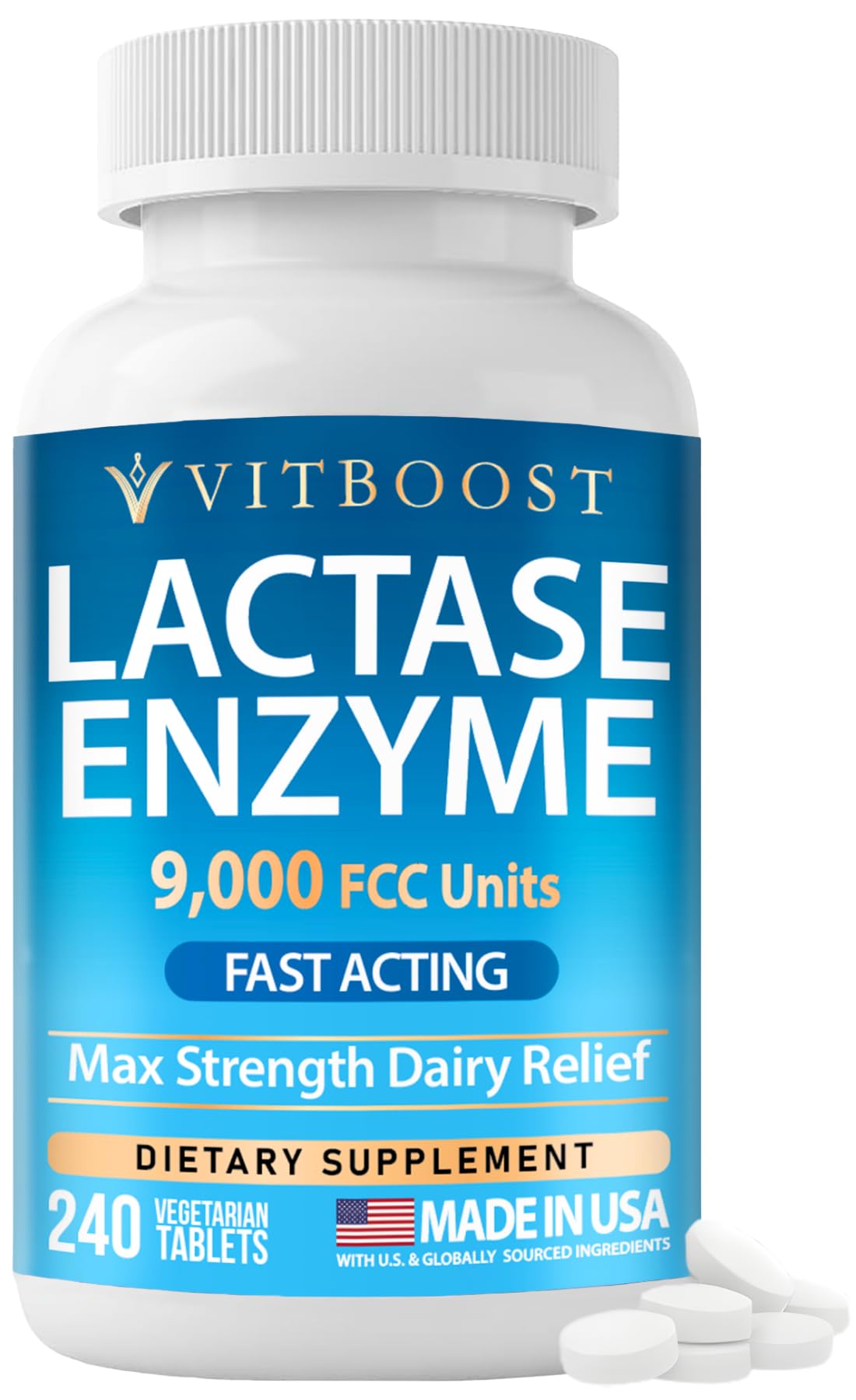Lactase Enzyme 240 Tablets U59876